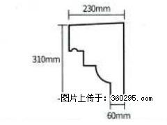 产品分解图型 - 檐口线，型号：SX311-YK-3，规格：230x310mm(3) - 盐城三象EPS建材 yancheng.sx311.cc